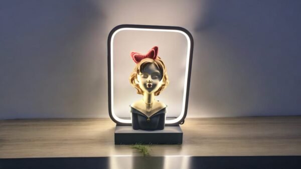 Decorative Girl Face Table Lamp | Ideal for Diwali, Anniversaries, Birthdays, and Home/Office Decor