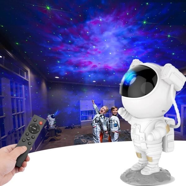 Astronaut Galaxy Projector Lamp with Remote – LED Starry Night Light