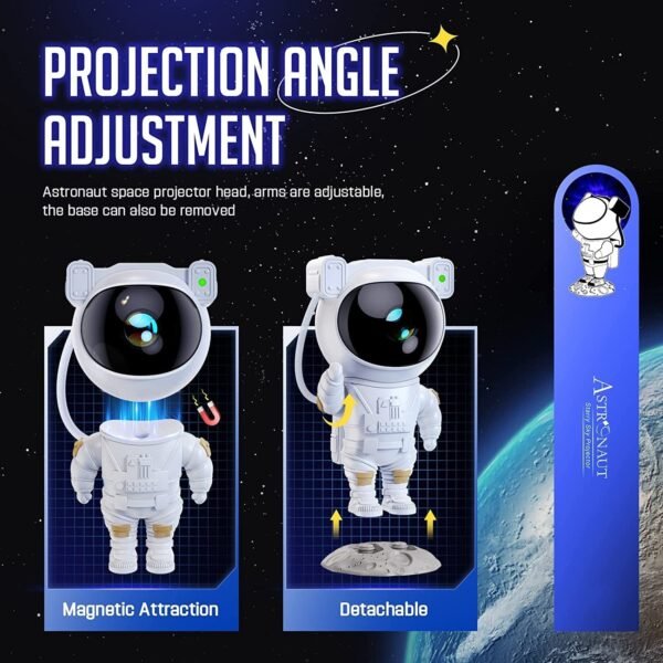 Astronaut Galaxy Projector Lamp with Remote – LED Starry Night Light