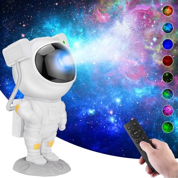 Astronaut Galaxy Projector Lamp with Remote – LED Starry Night Light